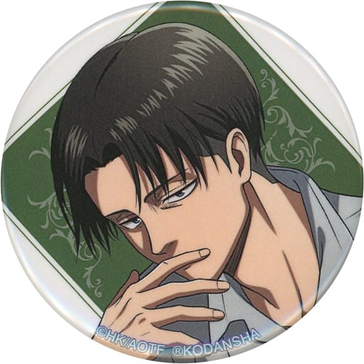 Levi Ackerman Up Attack on Titan Newly Drawn Illustration Relax Ver. Trading Can Badge Tin Badge [USED]