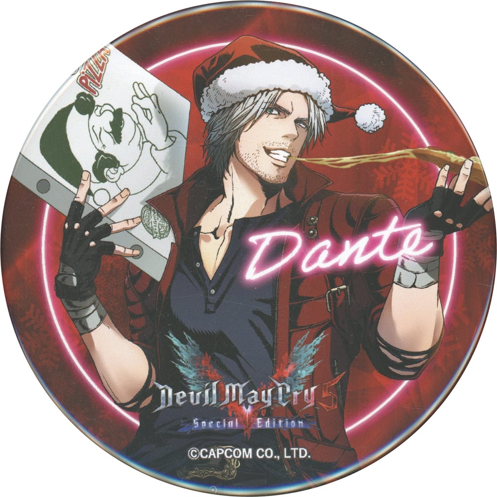 Devil May Cry 5 Special Edition Dante Trading Can Badge CAPCOM STORE Christmas Limited Buttons [USED][Pre-Order]