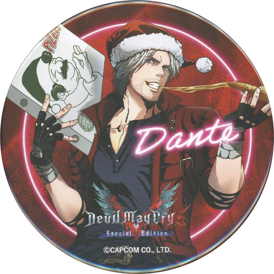Devil May Cry 5 Special Edition Dante Trading Can Badge CAPCOM STORE Christmas Limited Buttons [USED][Pre-Order]