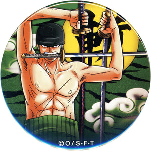 Roronoa Zoro One Piece Yakara Can Badge Part 10 Beast Tin Badge [USED]