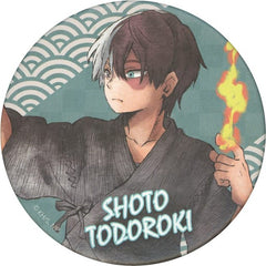 My Hero Academia Shoto Todoroki 75mm Japanese Paper Can Badge 2021 Fireworks Ver. Chara Pop Store Tsukutte! Uruyo! Yaoyorozuya Limited Buttons [USED]