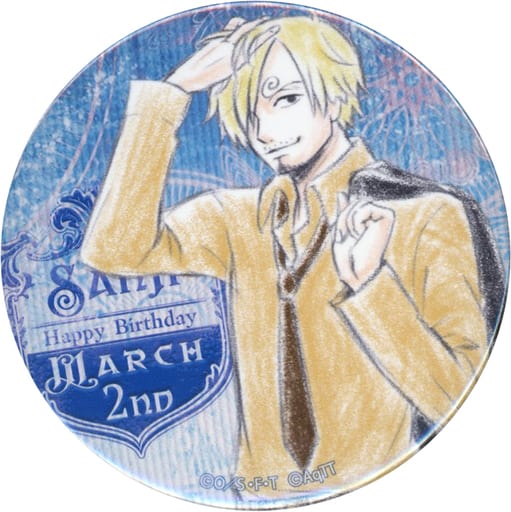 Sanji One Piece Birthday Can Badge 2020 Tokyo One Piece Tower Mugiwara Store Limited Tin Badge [USED]