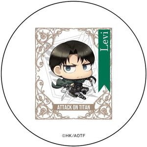 Levi Ackerman Shiro Size M Attack on Titan Chimi Chara Can Badge [USED]