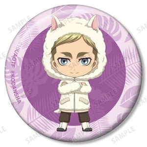 Erwin Smith Alpaca Attack on Titan Chibi Chara The Scout Regiment Trading Can Badge [USED]