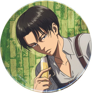 Levi Ackerman Newly Drawn Attack on Titan DMM Scratch! 76mm Can Badge Prize E-2 Can Badge [USED]