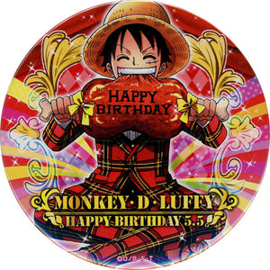 Monkey D. Luffy One Piece Birthday Can Badge 2017 Straw Store Limited Can Badge [USED]