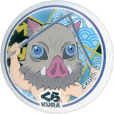 Inosuke Hashibira Demon Slayer: Kimetsu no Yaiba Bikkurapon Mini Character Can Badge Muten Kura Sushi Limited Tin Badge [USED]