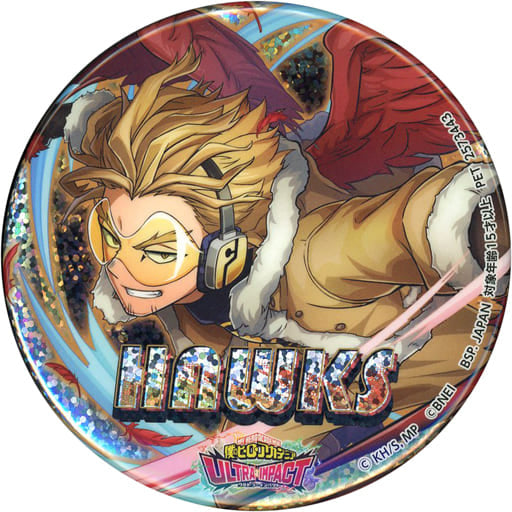 My Hero Academia Hawks Hologram Can Badge ULTRA IMPACT Vol. 2 Namco Limited Buttons [USED]