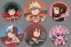 My Hero Academia Izuku Midoriya & Others Trading Mat Can Badge JF2022 Ver. All 6 Types Set Buttons [USED]