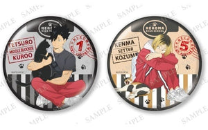 Tetsuro Kuroo Kenma Kozume Haikyu!! Big Kirakira Can Badge Cat Ver. Set of 2 Can Badge [USED]