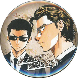 Chris Yu Takigawa Tetsuya Yuki Ace of the Diamond Original Art Exhibition in Kyomaf Can Badge Collection Kyoto International Manga Anime Fair 2015 Kyomaf Limited Can Badge [USED]