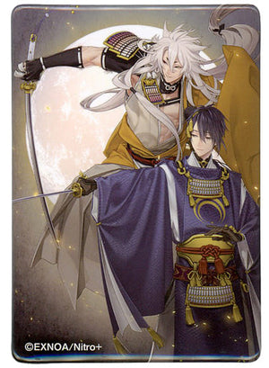 Mikazuki Munechika Kogitsunemaru Touken Ranbu ONLINE Newly Drawn Illustration Square Can Badge Collection 004 Expedition to the Present World Miyako Musubi Akari Musubi Exhibition Limited Can Badge [USED]