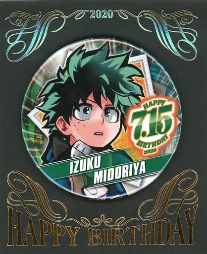 My Hero Academia Izuku Midoriya Birthday Can Badge 2020 Buttons [USED]