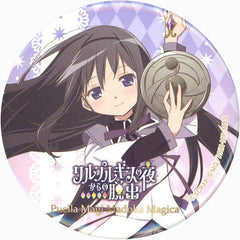 Homura Akemi Puella Magi Madoka Magica Can Badge Real Escape Game Walpurgis no Yoru kara no Dasshutsu Limited Tin Badge [USED]