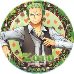 Roronoa Zoro One Piece 4th Anniversary Can Badge Tokyo One Piece Tower Straw Store & Tongari Store Limited Tin Badge [USED]