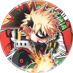 My Hero Academia Katsuki Bakugo Title Green Collection Can Badge Part 7 Buttons [USED]