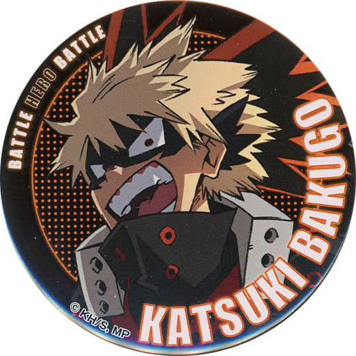 My Hero Academia Katsuki Bakugo Battle Hero Battle Trading Can Badge Plus Ultra Square Limited Buttons [USED]