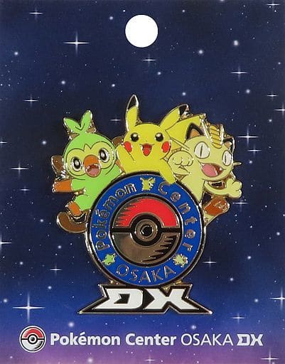 Pikachu Grookey Meowth Pokemon Logo Pins Pokemon Center Osaka DX Opening Commemoration Limited Lapel Pin [USED]