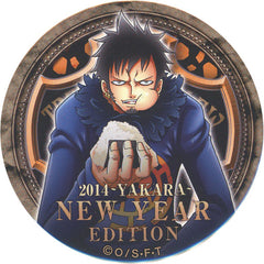 Trafalgar Law One Piece Yakara Can Badge Great Pirate Bag Limited Ver. Straw Store Limited Great Pirate Bag 2014 Bundled Items Tin Badge [USED]