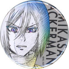 Mikasa Ackerman Attack on Titan Season 3 WIT STUDIO Can Badge Collection A Tin Badge [USED]