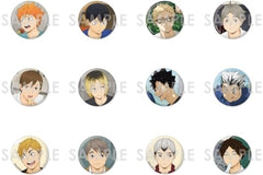 Kei Tsukishima, etc. Haikyu!! Trading Can Badge Itadakimasu! All 12 Types Set Tin Badge [USED]