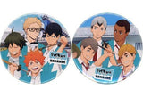 Karasuno High School Inarizaki High School Haikyu!! To The Top X Toei Uzumasa Eigamura X Randen Can Badge Stamp Rally Prize Set of 2 Tin Badge [USED]