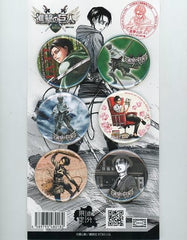 Levi Ackerman Attack on Titan Can Badge in Hita Attack on Hita Oita Limited 6 Types Set Tin Badge [USED]