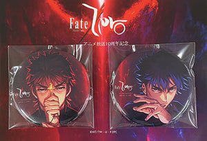 Kirei Kotomine Kiritsugu Emiya Fate/Zero Anime Broadcast 10th Anniversary Newly Drawn by Tomonori Sudo 57mm Can Badge Set Set of 2 Can Badge [USED]