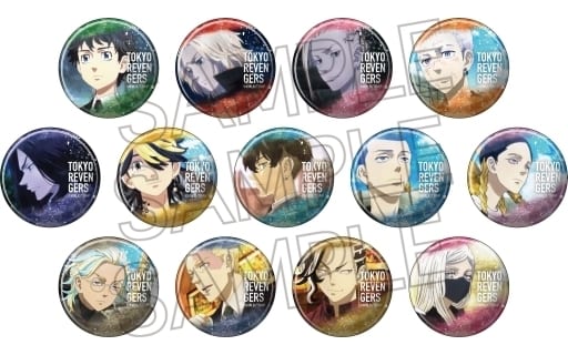 Keisuke Baji, etc. Tokyo Revengers Wet Color Series Can Badge Vol.2 All 13 Types Set Tin Badge [USED]