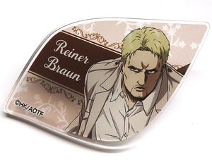 Reiner Braun Attack on Titan The Final Season DMM Scratch! Acrylic Badge A Prize D-7 Badge [USED]