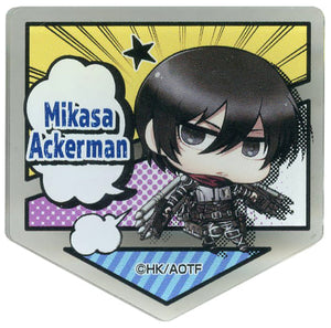 Mikasa Ackerman B Attack on Titan The Final Season DMM Scratch! Acrylic Badge Prize E-2 Badge [USED]