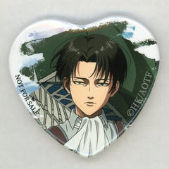 Levi Ackerman Attack on Titan Online Kiji Break of Dawn Heart Shaped Can Badge Kujibikido Limited Bonus Campaign Tin Badge [USED]