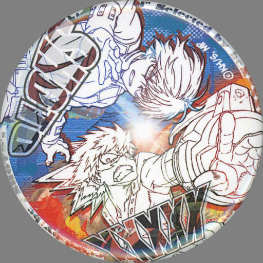 My Hero Academia Shoto Todoroki Katsuki Bakugo Plus Ultra Motif Season 4 Feature Pair Can Badge Bunbougu Cafe Limited Buttons [USED]