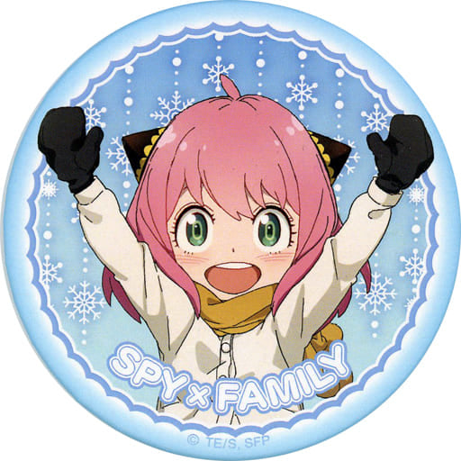Anya Snowman Ver. SPY x FAMILY Newly Drawn Matte Can Badge Tin Badge [USED]