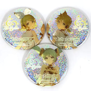 Hatsune Miku Rin Kagamine Len Kagamine VOCALOID Hologram Can Badge Set Symphony 2022 Hatsune Miku Kagamine Rin Kagamine Len 15th Anniversary Tokyo Osaka Limited Special Seat Benefits Can Badge [USED]