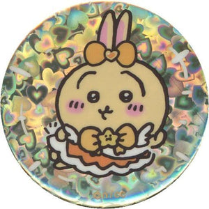 Rabbit Chiikawa: Nanka Chiisakute Kawaii Yatsu Hologram Can Badge in Capsule Magical Chikawa Limited Can Badge [USED]