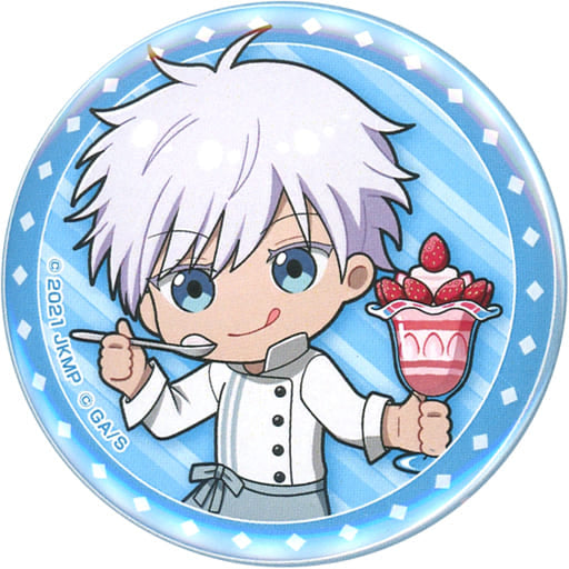 Satoru Gojo Jujutsu Kaisen 0 Can Badge Collection Waiter Ver. Tower Records Cafe Limited Can Badge [USED]
