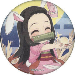 Nezuko Kamado Demon Slayer: Kimetsu no Yaiba Japanese Paper Style Random Can Badge Ufotable Cafe Machi Asobi Cafe Moon Viewing Event 2022 Limited Tin Badge [USED]
