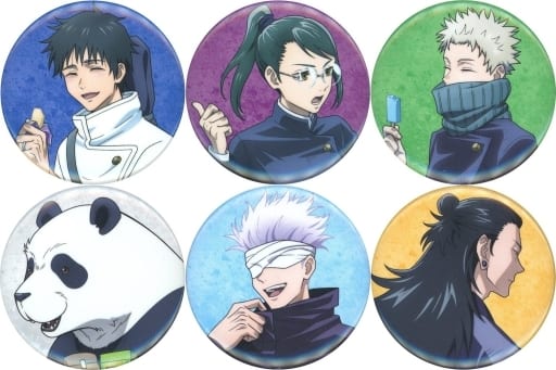 Satoru Gojo, etc. Jujutsu Kaisen 0 Newly Drawn Can Badge animate Limited Blu-ray/DVD Purchase Benefits Set of 6 Can Badge [USED]