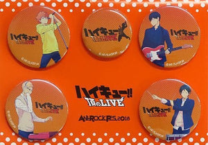 Shoyo Hinata, etc. Haikyu!! Can Badge Set Itadaki no Live Anirock Festival 2018 Limited 5 Piece Set Can Badge [USED]