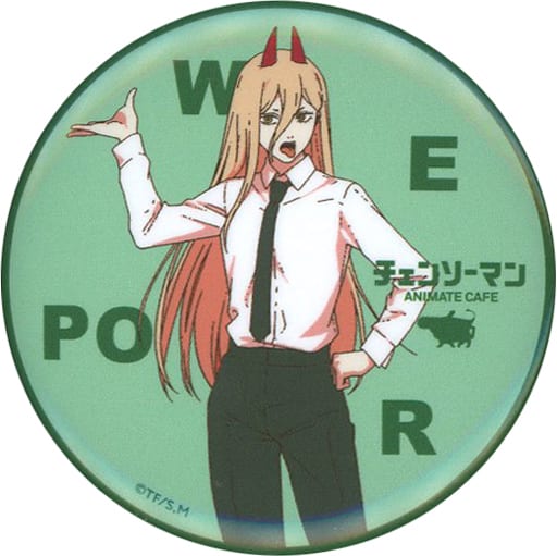 Chainsaw Man Power Natural Proportions Trading Can Badge animate cafe Limited Buttons [USED]