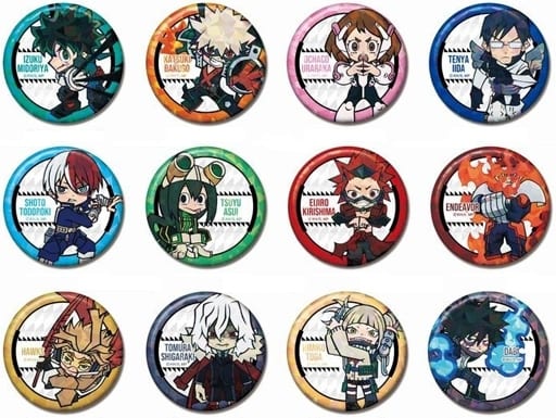 Izuku Midoriya, etc. My Hero Academia Kiratto Can Badge Vol.3 All 12 Types Set Badge [USED]