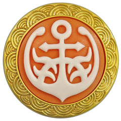 Mutsunokami Yoshiyuki Touken Ranbu ONLINE Touken Danshi Crest Cameo Brooch Felissimo 2nd Edition Limited Brooch [USED]