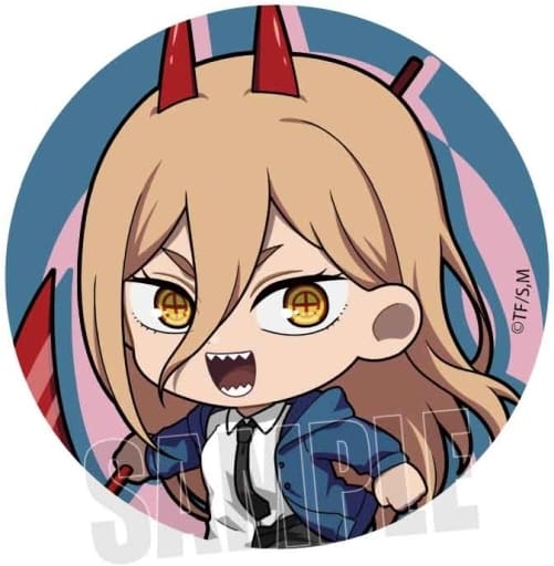 Chainsaw Man Power Tekutoko Trading Can Badge Buttons [USED]