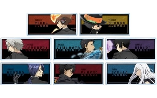 Tsunayoshi Sawada, etc. Reborn! Newly Drawn Illustration Fighting Back Ver. Trading Acrylic Name Plates All 8 Types Set Acrylic Item [USED]