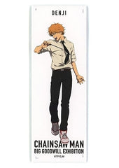 Chainsaw Man Denji Background White Trading Square Long Can Badge Grand Exchange Exhibition at baseyard tokyo Limited Buttons [USED]