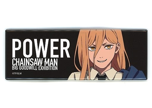 Chainsaw Man Power Background Black Trading Square Long Can Badge Grand Exchange Exhibition at baseyard tokyo Limited Buttons [USED]