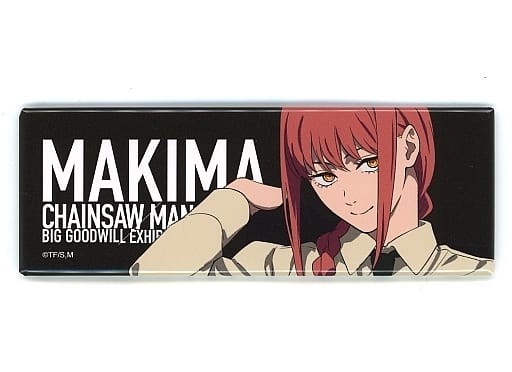 Chainsaw Man Makima Background Black Trading Square Long Can Badge Grand Exchange Exhibition at baseyard tokyo Limited Buttons [USED]