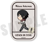 Mikasa Ackerman 2 Attack on Titan Charamarch Square Can Badge Badge [USED]