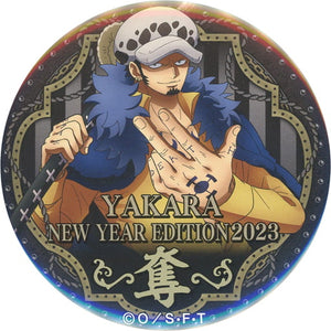 Trafalgar Law One Piece Trafalgar Law Yakara Can Badge New Year Edition Straw Store Limited Pirate Bag 2023 Large Pirate Bag: Black Iron Included Items Can Badge [USED]